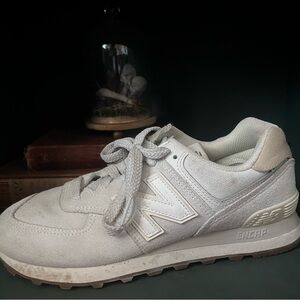 New Balance Cream and white